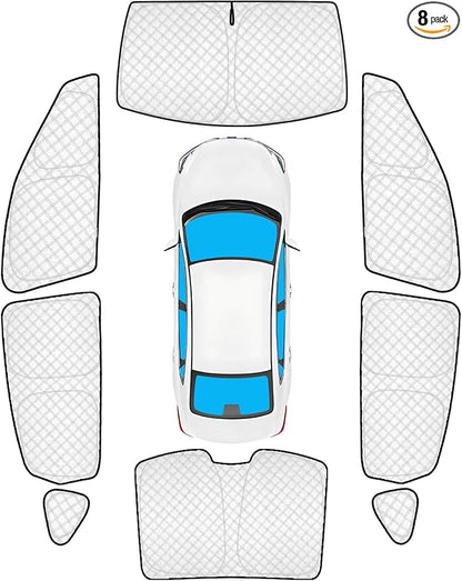 KMF 8pcs Thicken Full Window Sun Shades for Nissan Altima 2013-2018 Accessories,Car Window Covers Sunshade for Windshield Side Rear, UV Block and Privacy Blackout for Car Camping Outdoor by KMF