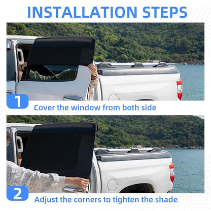 Car Window Shade for Baby, 2 Pack UV Protection Breathable Mesh Window Sun Shade,Car Window Screens for Most Pickup, Truck, Minivan, Large SUV(31.5"x47.2") - Image 6