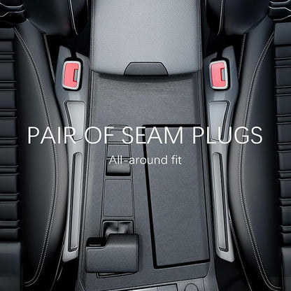 2PCS Car Seat Gap Filler Organizer,2 in 1 Car Gap Filler (Black) | Multifunctional Design,Fill and Storage Function for Storing Phones Keys Cards,No Drop Seat Guard for Cars Suvs Trucks - Image 6