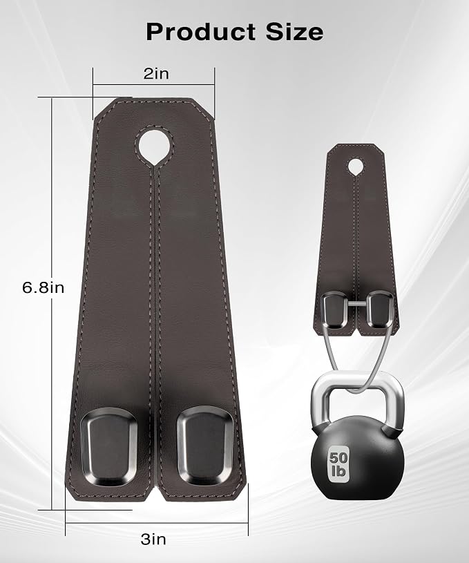Luxurious Leather Car Purse Holder Hooks - 2PCS Multifunctional Headrest Hangers for Seat Back Storage (Brown) - Image 6