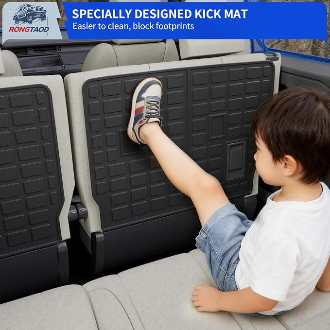 Rongtaod Floor Mats Set for 2024-2026 Toyota Grand Highlander 8-Seater | Trunk Mat with Backrest Mat Cargo Mat Cargo Liner 2nd Row Kick Mats TPE All Weather Grand Highlander Accessories - Image 8