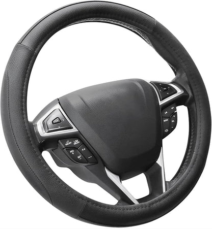 SEG Direct Car Steering Wheel Cover for F150 Tundra Range Rover 15.5"-16" | Large Size 39.5-41cm for Car Truck SUV, Microfiber Leather, Anti-Slip Grip, Auto Interior Accessories, Black - Image 8