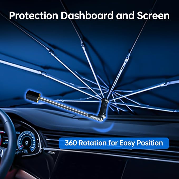 Windshield Sun Shade Umbrella for Volkswagen Passat 2012–2026 Front Window | Double Layer Sunshade for Front Windshield for Passat,Aotmotive UV Protection Sun Blocker & Heat Shield - Image 5