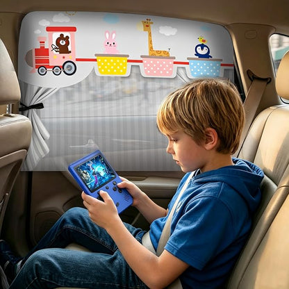 LEIWOOR 2-Pack Magnetic 2 Layers UV Protection Car Window Shades for Baby | Privacy full/half shade baby car window shades with curtain header breathable heat block back curtain for truck van sedan SUV - Image 3