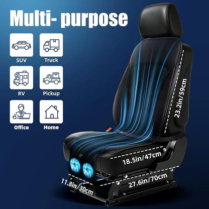 12-24V 3-Speed Cooling Car Seat Cover Front Seat for Cars Suvs, Auto On/Off | Air-Cooled Car Seat Cushion with Weight Sensing, Universal Fit for Summer Truck Office, Non-Slip Breathable 3D Mesh - Image 8