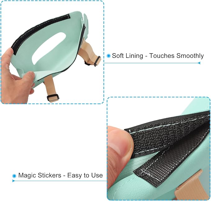 PATIKIL Car Tissue Holder, PU Leather Rectangle Napkin Paper Towel Dispenser Box Case with Elastic Strap for Car Sun Visor Seat, Blue - Image 3