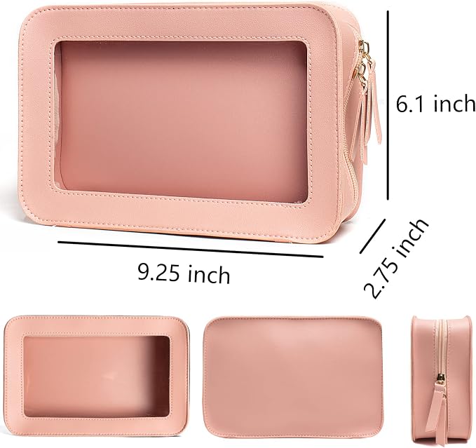 Clear Makeup Bag Small, TSA Approved Portable Toiletry Bag with Zipper Cosmetic Travel Bag Makeup Organizer Case Mini Makeup Pouch for Purse Car Organizer Bag for Women Men - Image 6