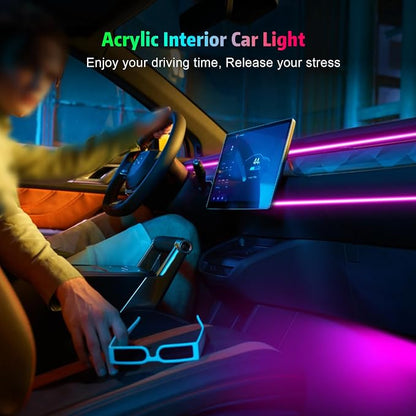 Acrylic Interior Car LED Strip Light with Wireless APP, RGB 6 in 1 & 175 inches 593 LEDs,Car Ambient Lighting Kits Sound Active Function Music Sync LED Strip for Car Accessories - Image 6