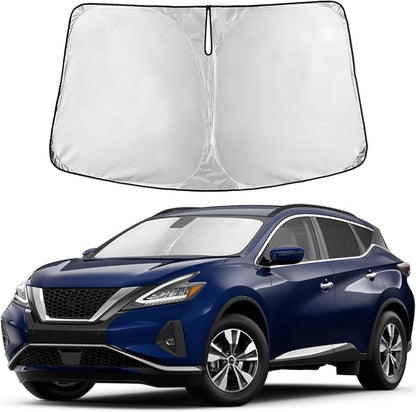 Autovir Windshield Sun Shade Fit for 2015-2022 2023 2024 Nissan Murano | Sunshade, Front Car Window Shades Sun Visor, Blocks UV Rays & Heat, Car Accessories by Autovir