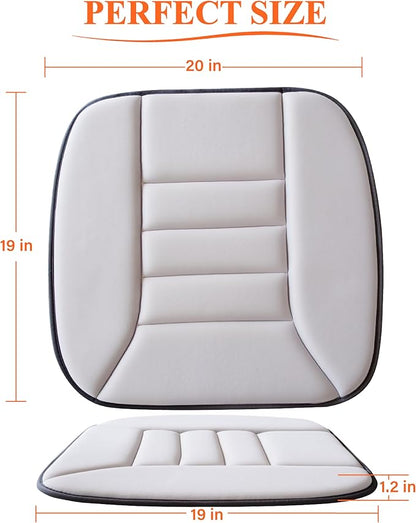 kingphenix Memory Foam Car Seat Cushion for Driver and Office Chair Comfort | 1.2-Inch-Thick Memory Foam Seat Pad, Soft, Breathable Fabric, Non-Slip Silicone Bottom for Long Drives and Office Use, Gray - Image 6