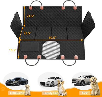 Dog Car Seat Cover for Back Seat, Hard Bottom Back Seat Extender | Rear Seat Pet Cover for Dogs - Supports 400lbs, Waterproof and Scratch Resistant Dog Hammock with Mesh Window For Cars & SUVs - Image 7