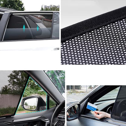 Car Window Sun Shade for GX 460 2010-2022 Magnetic Curtain,5PCS Set | UV Protection Cover for Baby Mesh Curtain for Rear Side Windows and Rear Windshield Auto Accessories - Image 4