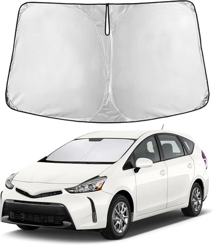 Autovir Windshield Sun Shade Fit for 2010-2014 2015 Toyota Prius Hatchback | Sunshade, Front Car Window Shades Sun Visor, Blocks UV Rays & Heat, Car Accessories by Autovir