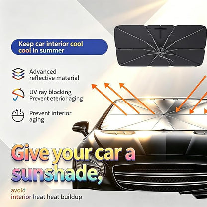 [2026 Upgrade] Windshield Sun Shade Umbrella for Honda Accord 2000-2026 | Windshield Sun Shade for Honda Accord,Foldable Umbrella Reinforced 10-Rib Frame, Front Window Car Sun Shade - Image 2