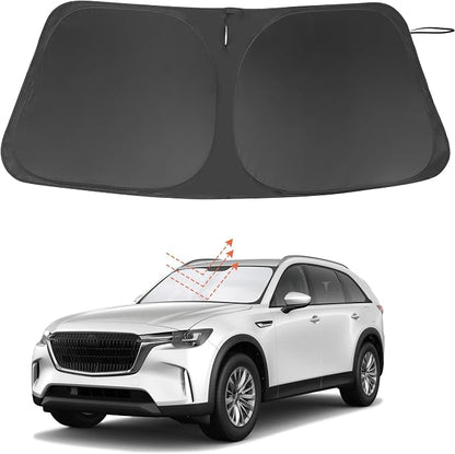 Windshield Sun Shade for 2024 2025 2026 Mazda CX90 CX-90 | Full covered for windshield, Foldable & Durable, Block UV Rays, Reduce Heat, Easy to install, Keep Car Cooler by LHFLIVE