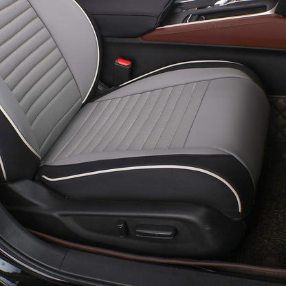 EKR Accord Seat Covers Full Set Custom for Honda Accord LX,LX-P,EX,EX-L,SE 2008-2012 & EX-L,LX-S 2011 2012,Automotive Truck Seat Covers for Car Suv,Waterproof Seat Protectors -Faux Leather(Black/Gray) - Image 2