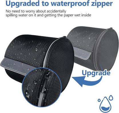 kakaforsa Hanging Toilet Paper Holder, Cat Proof, Water-Resistant, Black. | Portable roll paper case for camping, Bathroom, RV Car Travel, with zippered cover and hanging strap - Image 4