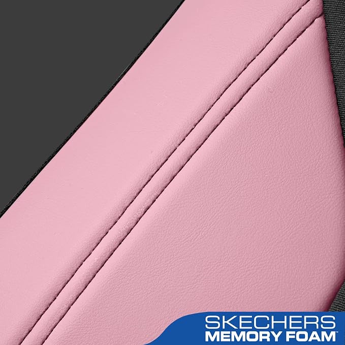 Skechers Memory Foam Seat Covers,Leather Car Seat Covers, Ultimate Comfort & Support Front Seat Covers Airbag Compatible, Automotive Universal Fit Most for SUVs, Vans, Sedans, Cars, Trucks,Pink - Image 8