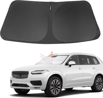 Front Windshield Sun Shade Foldable Car Front Window Sun Shade Windshield Shade Custom Fit for 2016-2025 2026 Volvo XC90 Block UV Rays Car Accessories Heat Keep Cooler by FannycCargoCover