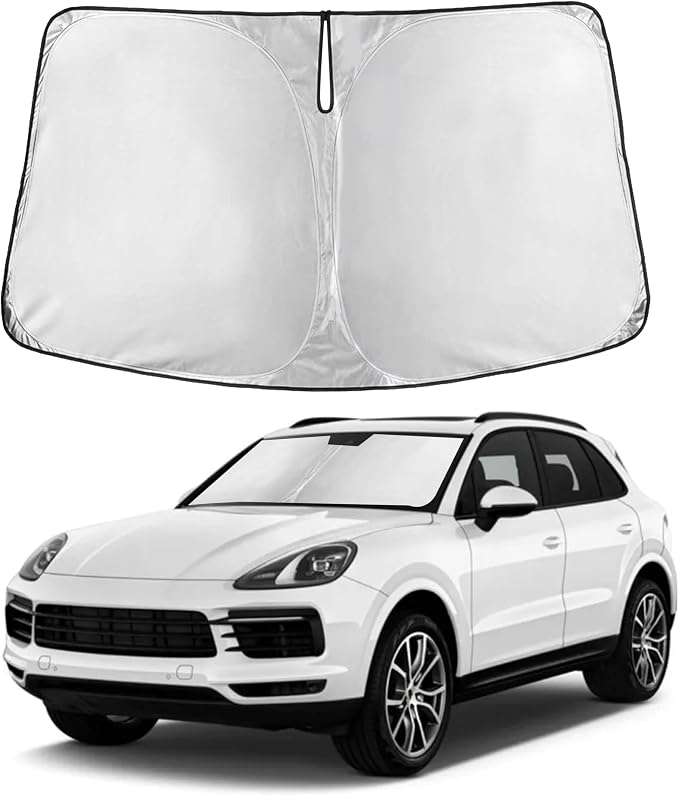 Autovir Windshield Sun Shade Fit for 2019-2023 2024 2025 Porsche Cayenne | Sunshade, Front Car Window Shades Sun Visor, Blocks UV Rays & Heat, Car Accessories by Autovir