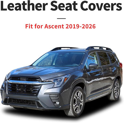for Subaru Ascent 2019-2025 2026 Car Seat Covers, Full Set, Red | Luxury Full Coverage Leather Seat Protectors, Waterproof Breathable, Non-Slip, Easy to Install, Airbag Compatible, All-Season - Image 4