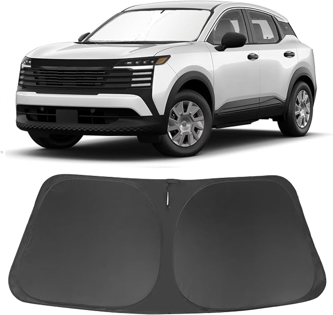 Windshield Sun Shade for 2025 2026 Nissan Kicks Accessories | Full covered, Foldable & Durable, Block UV Rays, Reduce Heat, Easy to install, Keep Car Cooler by LHFLIVE