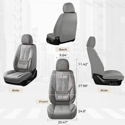 Coverado Car Seat Covers, Seat Covers for Cars, Waterproof Leather Auto Seat Protectors, Leather Car Seat Cushion, Car Interiors Accessories Universal Fit for Most Cars - Image 5
