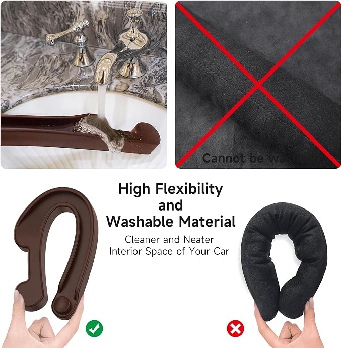 Givifive Car Seat Gap Filler Organizer 2Pack Soft Foam 3IN1 Multifunctional | Seat Side Gap Strip with Slot & Hook Universal Fit Car SUV Truck Fill The Gap Between Seat & Console (Standard Espr Brown) - Image 8