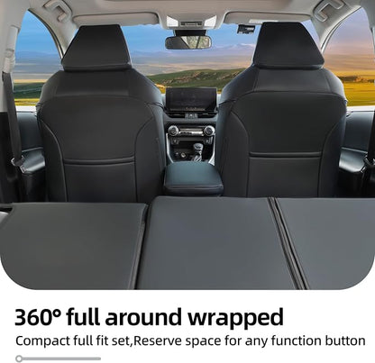 Lolcar Rav4 Hybrid Car Seat Covers Custom Fit for 2019 2020 2021 2022 2023 2024 2025 Toyota Rav4 Hybrid Model Only LE,XLE,XLE Premium,Limited,Woodland Edition, 5 Seats Full seat,Faux Leather(Black) - Image 9