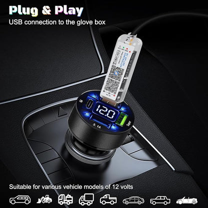 Dreamcolor Acrylic Interior Car LED Strip Light with USB/Type C/4-Port Cigarette Lighter, RGB 2 in 1 with 86.6 inches LEDs Ambient Lighting Kits, Sound Active Function Neon Led Strips for Car - Image 7