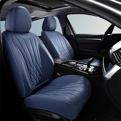 FLORICH 2pack Seat Covers, Waterproof Car Seat Cover, Airbag Compatible, Quick Setup Leather Seat Covers Universal Fit for Cars, Trucks, SUVs - Blue by FLORICH