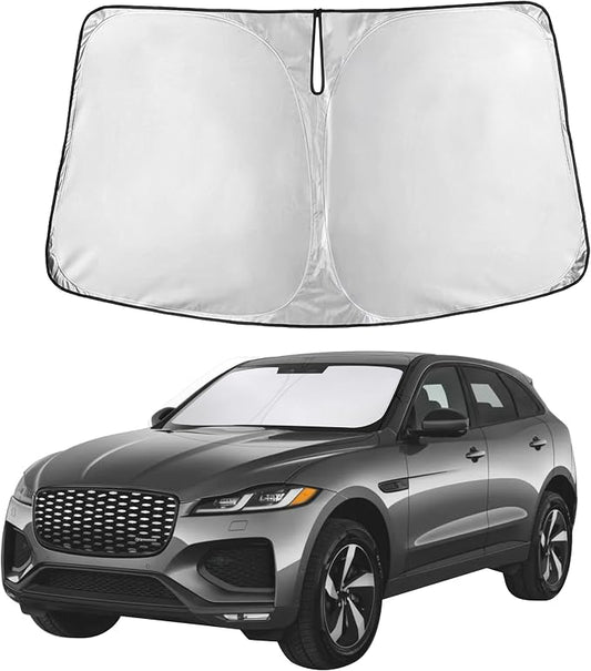 Autovir Windshield Sun Shade Fit for 2016-2023 2024 2025 Jaguar F-Pace | Sunshade, Front Car Window Shades Sun Visor, Blocks UV Rays & Heat, Car Accessories by Autovir