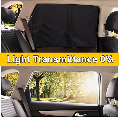 Lechin Magnetic Car Side Window Sun Shades for Baby, 2 PCS, 31.5 x 20 in | 10 M40 Magnets, UPF50+, Block Heats and UV Rays - Image 4