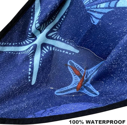 Car Seat Covers 1 Pack Waterproof Towel Car Seat Cover Universal Fit for Most Trucks SUV Fitness Athletes Pets Gym and Water Sport,Conch Shells Starfish - Image 3