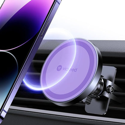 VICSEED for MagSafe Car Mount [Strongest Magnet Power] Car Phone Holder | Magnetic Phone Holder for Car Vent 360 Adjustable Magnetic Phone Mount for iPhone 17 Pro Max 16 15 14 13 12 Plus Mini Purple by VICSEED