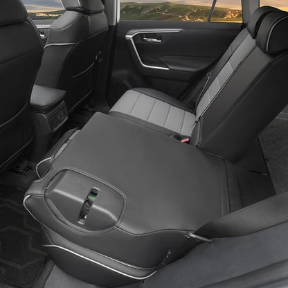 Lolcar Rav4 Seat Covers Custom Fit for Toyota RAV4 Adventure,TRD-Off Road 2019 2020 2021 2022 2023 2024, Leather Truck Seat Cover Full Set for SUV,Faux Leather(Black/Gray) - Image 6