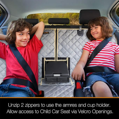 Car Seat Cover Waterproof Back Seat Cover for Kids and Dogs Without Smell Heavy Duty and Nonslip Rear Seat Protector Non Stick Fur Bench Seat Cover for SUV Van Easy to Install Machine Washable - Image 5