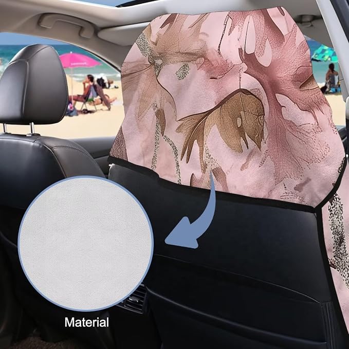 SEANATIVE Car Seat Towel Covers - Breathable Sweat Absorbing Automotive Seat Protectors for Gym, Camping & Pet Transport (Fits SUV/Truck), Camo Hunting Pink Print - Image 6