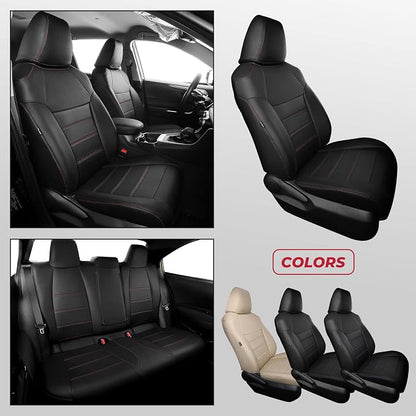 FREESOO Custom Leather Seat Covers for Toyota Corolla Hybrid LE 2020-2022 | Hybrid XLE 2023-2026, Sedan, Full Set, Airbag Compatible, Scratch-resistant, Waterproof, Durable Material, Easy-clean - Image 7