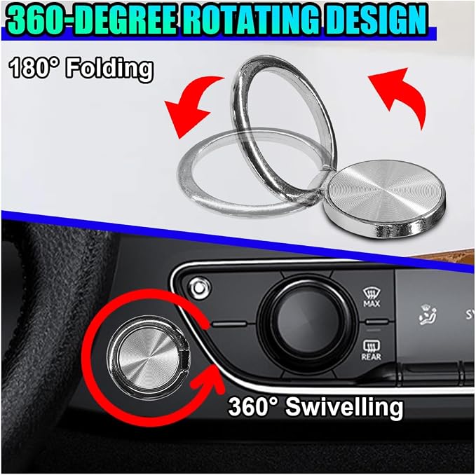 Sunglass Holder for Car Dash, Metal Auto Dashboard Eyeglass Holder Hook, Universal Vehicle Interior Hanger Accessories for Car, Home, Boat, RV, Truck, Office, Phone (Silver, 2PCS) - Image 4