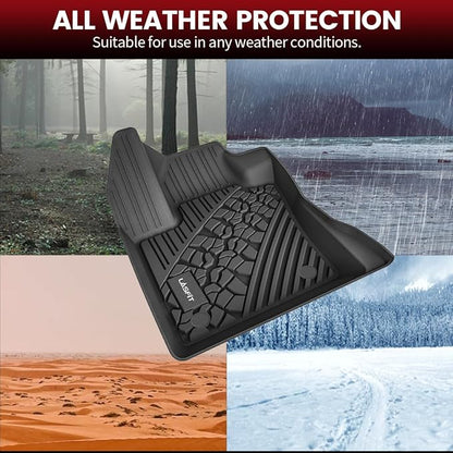 LASFIT Floor Mats for Jeep Compass 2017-2025 2026 | All Weather, TPE, Custom Fit, Car Mats, Floor Liners, 1st & 2nd Row, Black - Image 7