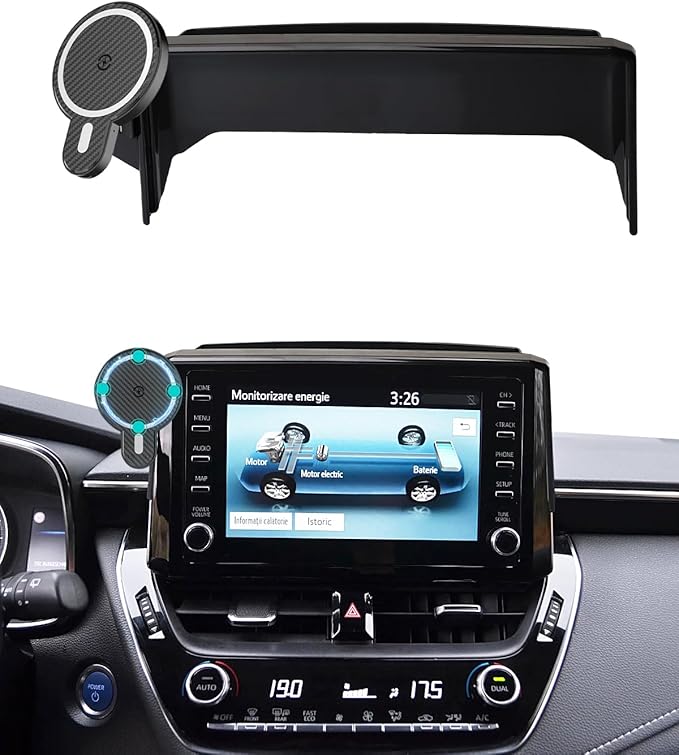 PZK Car Phone Mount for 2019-2026 Toyota Corolla/Corolla Cross 2022-2026 | 19-26 Corolla Hatchback Accessories 8-inch Screen Magsafe Magnetic 15W Fast Wireless Charging Phone Holder Not Block Vent by SpecificCarPhoneHolder