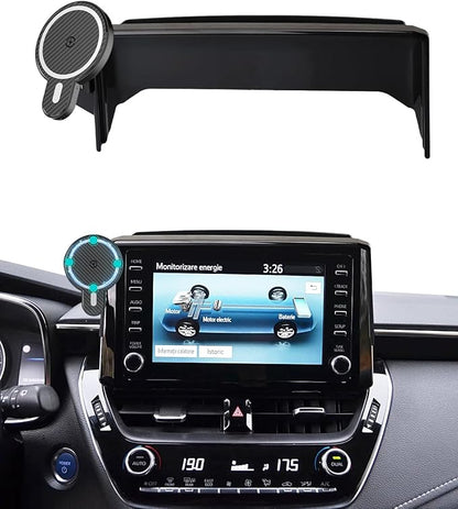 PZK Car Phone Mount for 2019-2026 Toyota Corolla/Corolla Cross 2022-2026 | 19-26 Corolla Hatchback Accessories 8-inch Screen Magsafe Magnetic 15W Fast Wireless Charging Phone Holder Not Block Vent by SpecificCarPhoneHolder