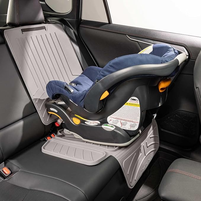WeatherTech Child Car Seat Protector with Back | Spill Protection, Prevents Seat Compression, Grey - Image 4
