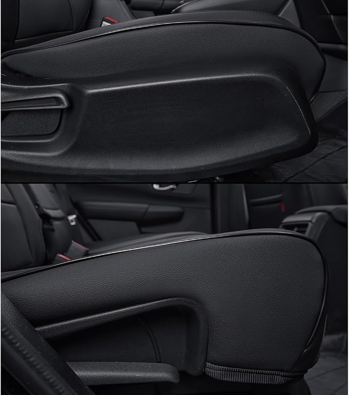 EKR Car Seat Covers for Honda CRV 2023-2026 Leatherette Full Set | Custom Fit for Honda CRV 2023 2024 2025 2026 Easy-Wipe Protection,Faux Leather(Black) - Image 3