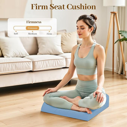 TranquilRelax XL Memory Foam Seat Cushion for Office Chair, 3.35-Inch, Light Blue - Image 8