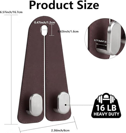 Car Seat Headrest Hooks for Purses & Shopping Bags, 2 Pack Suede Car Purse Hook, Double Hooks Secure Bags While Driving, Elegant & Durable, Simple to Install, Fits Handbags, Grocery Bags, Bottles. - Image 2