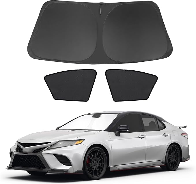 3PCS Car Window Shades Front Windshield Sun Shade Foldable Window Shade Custom Fit for 2018-2022 Honda Accord Accessories Car Shades for Front Windows Anti-UV Rays Block Heat by FannycCargoCover