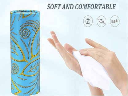 Refillable Car Tissue Holder Dispenser, Facial Tissue Travel Packs | Napkins Holder Refill, Round Tissue Box Organizer with 9 Packs Tissues Auto Travel Car Tissues Refills, 3-Ply Soft 270 Sheets - Image 4