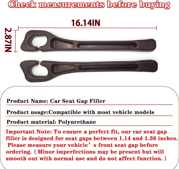 Car Seat Gap Filler Organizer of 2, 2 in 1 Car Gap Filler(Brown) | Universal Gap Filler with Storage Pockets, No Drop Seat Guard for Phones Keys Cards,Car Accessories for Most Cars Trucks SUVs - Image 9